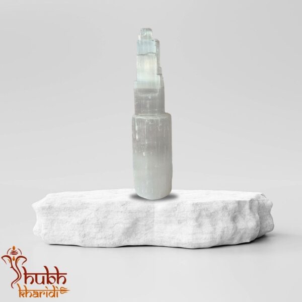 Selenite Mini Lamp Shubh Kharidi